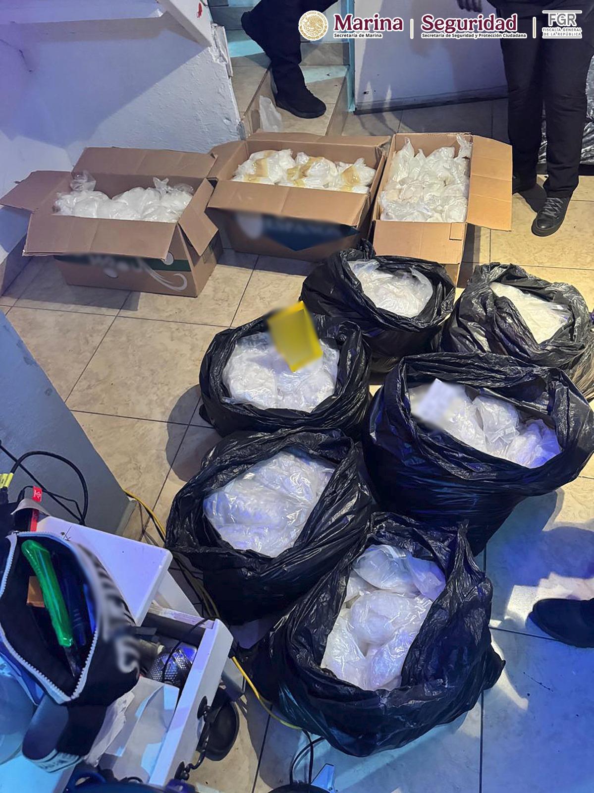 $!Autoridades federales aseguran 150 kilos de metanfetamina en Baja California