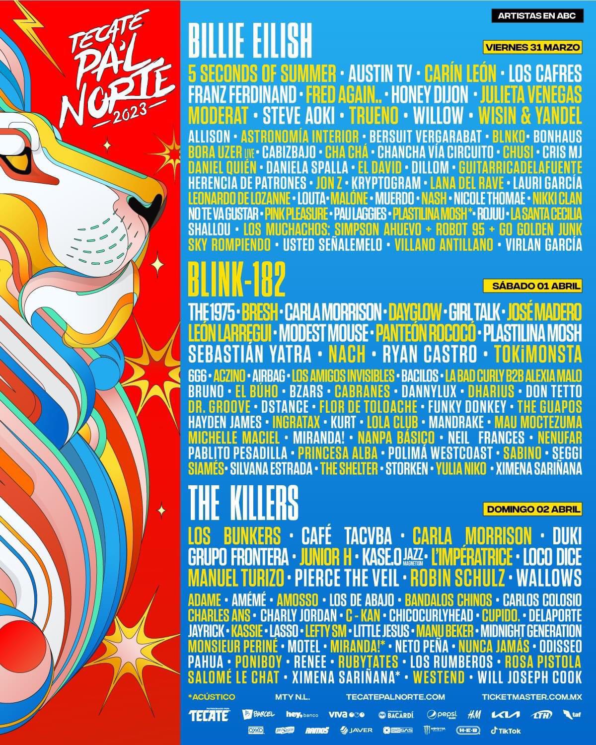 $!Billie Eilish, The Killers y Twenty One Pilots, en el Festival Pa’l Norte