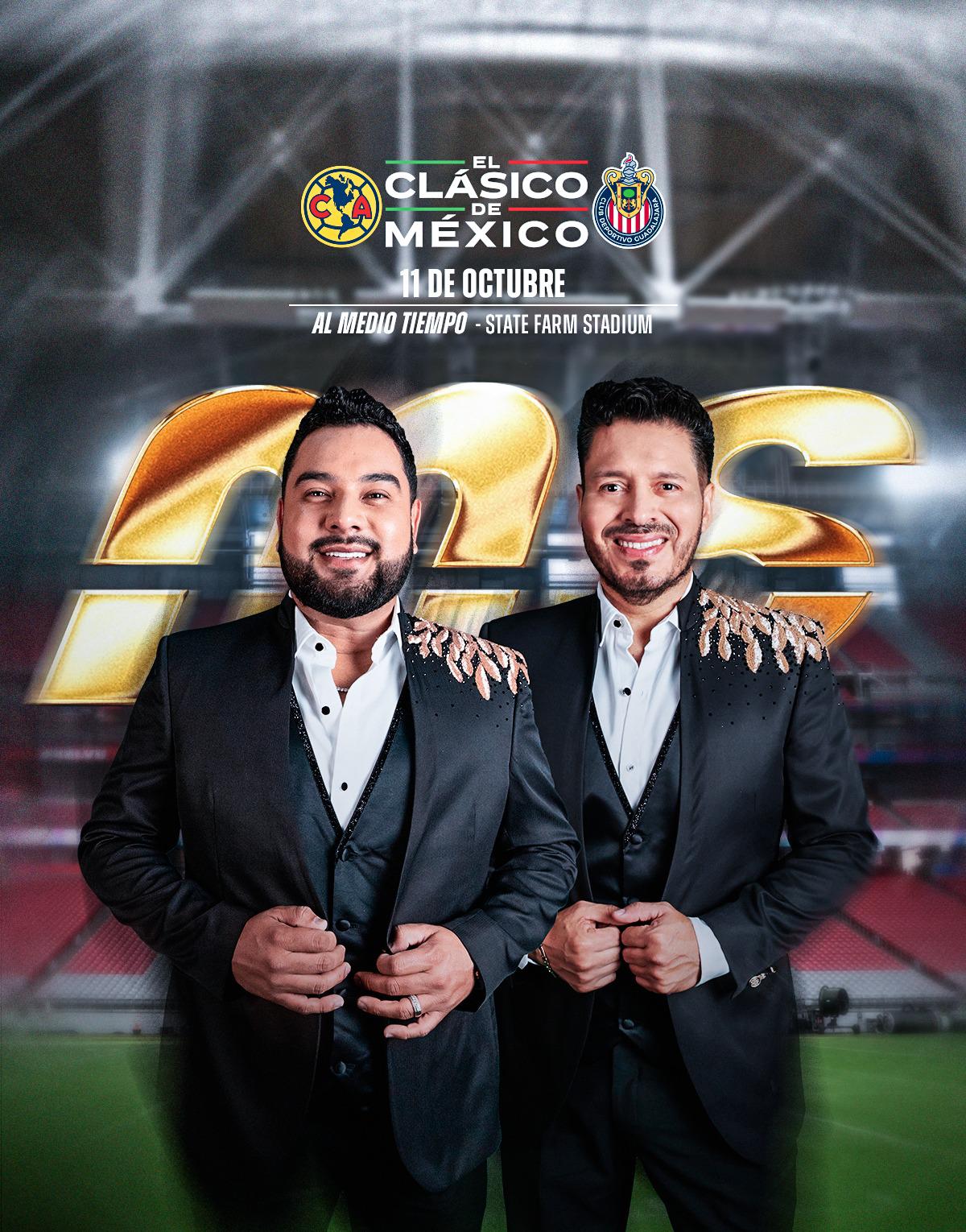 $!Banda MS confirmó que será la encargada del show de medio tiempo del partido entre el América y Chivas, un duelo programado para el 11 de octubre en el State Farm Stadium de Glendale, Arizona.