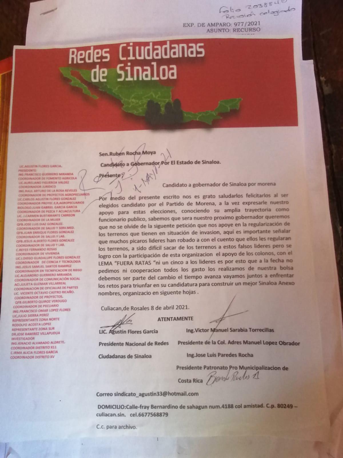 $!Desplazados de Costa Rica exigen a Gobernador que cumpla y les ayude a adquirir terrenos invadidos