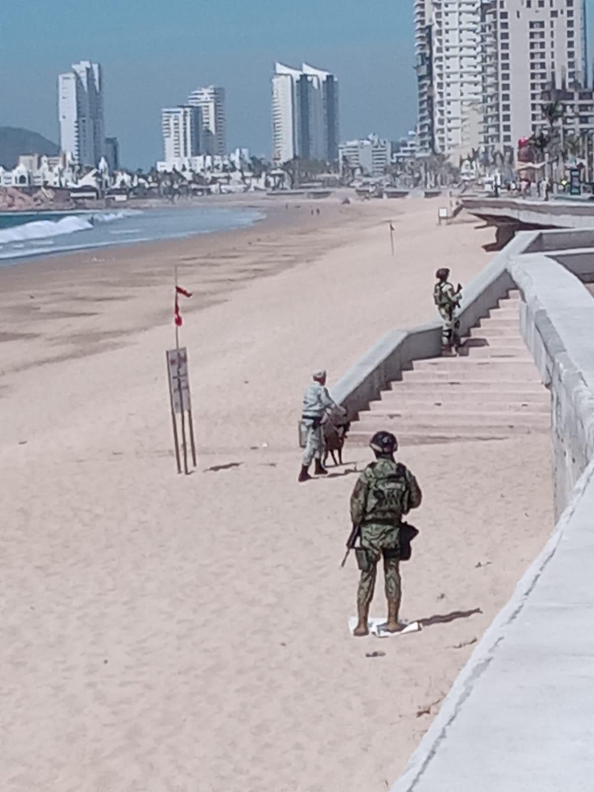 $!Despliega Marina y Guardia Nacional fuerte vigilancia en paseo costero de Mazatlán