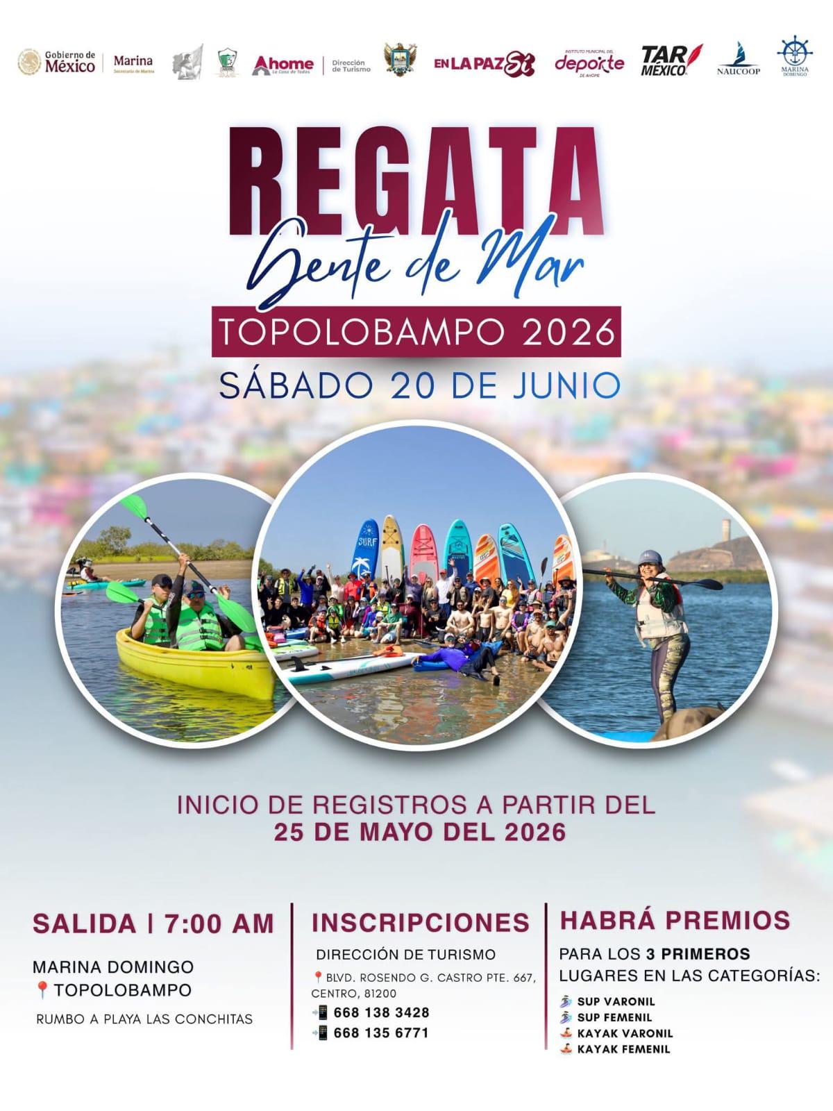 $!Topolobampo se alista para la segunda edición de la Regata ‘Gente de Mar’ 2026