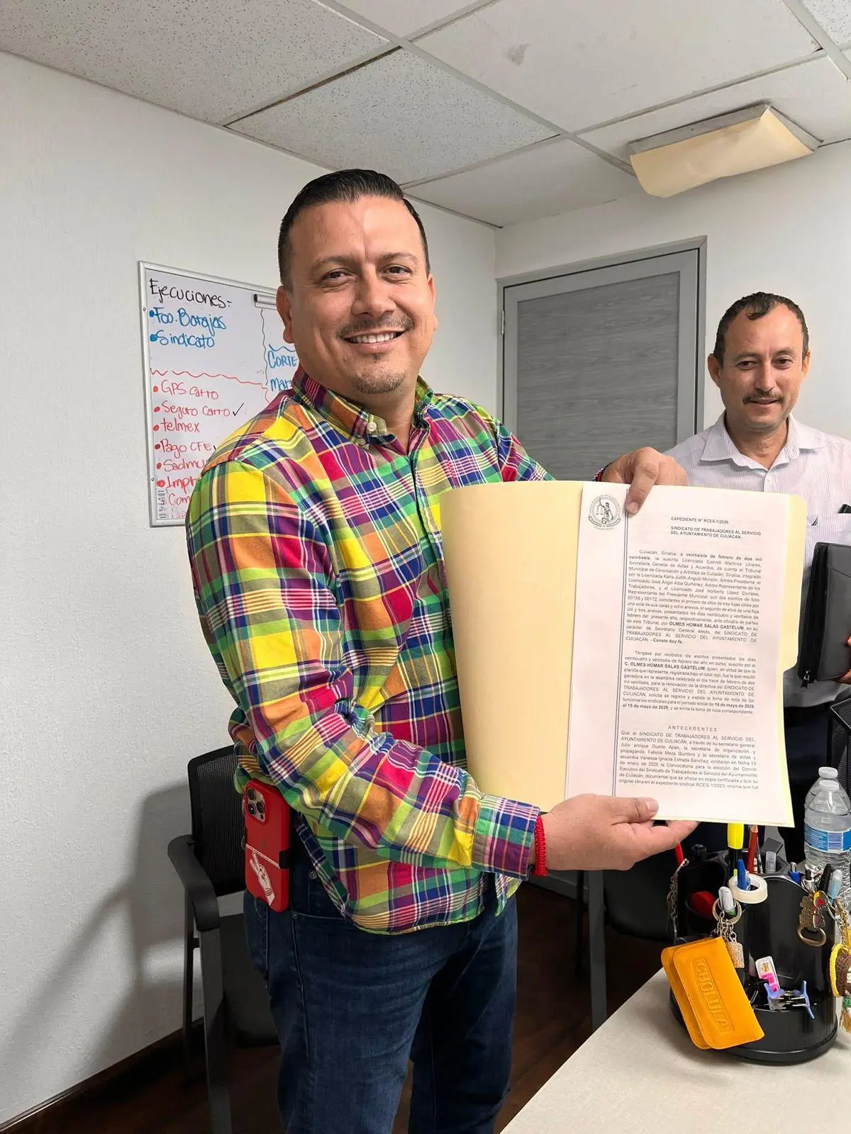 $!Homar Salas Gastélum: de trabajador municipal a dirigente del Stasac