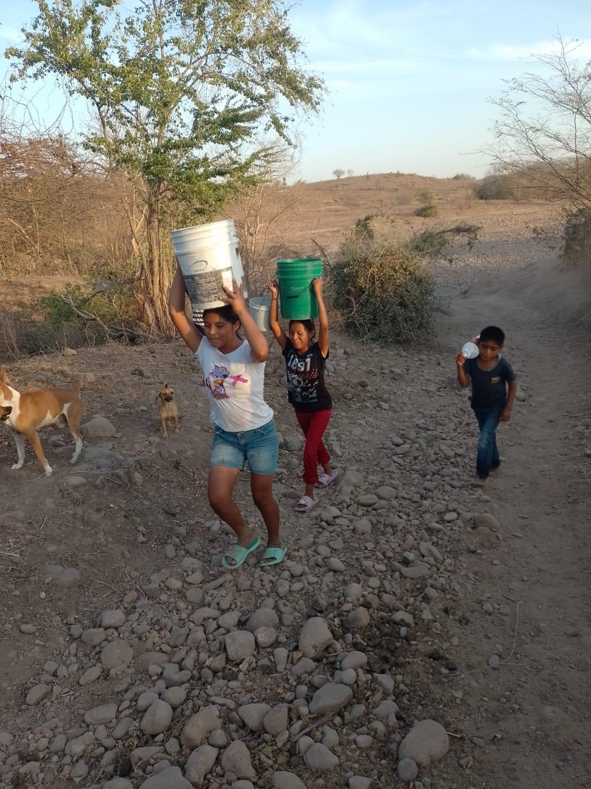 $!Escasea agua en la comunidad El Trébol II, en Escuinapa