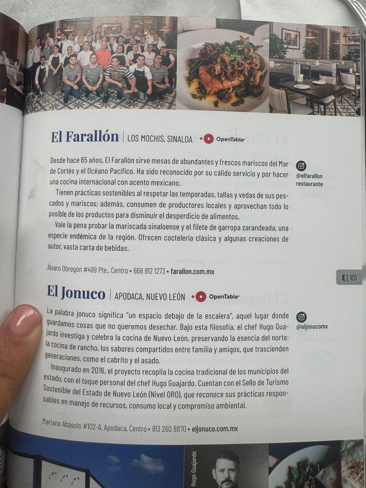 $!Logra El Farallón, de Los Mochis, un lugar entre los mejores restaurantes de México