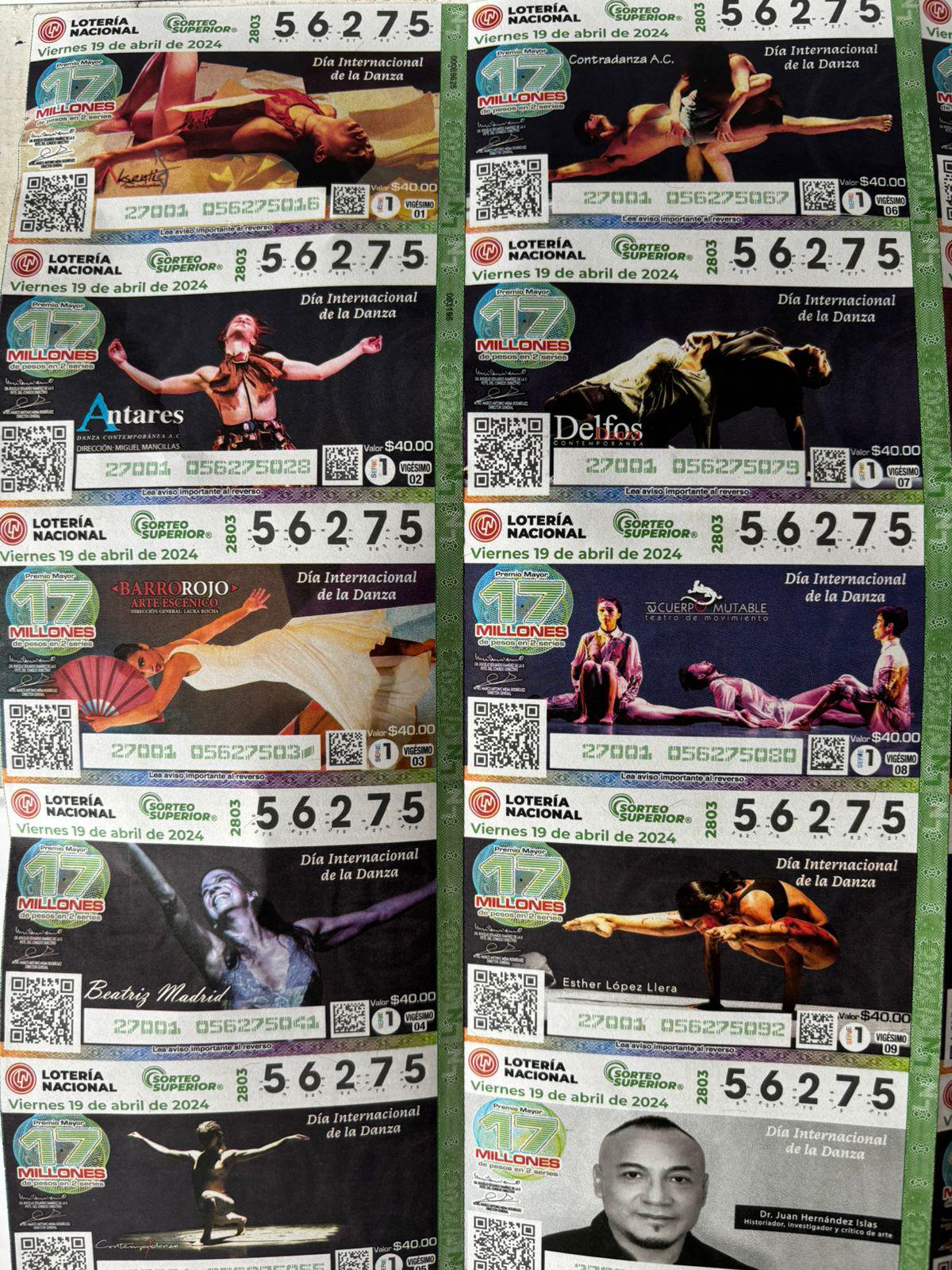 $!Aparece Delfos Danza Contemporánea en los ‘Cachitos’ de la Lotería Nacional