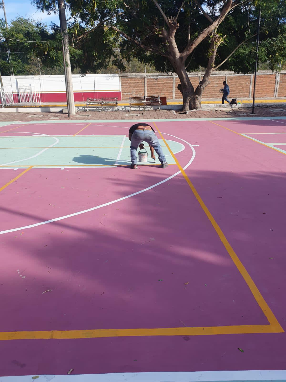 $!Rehabilitan cancha de usos múltiples de La Puntilla