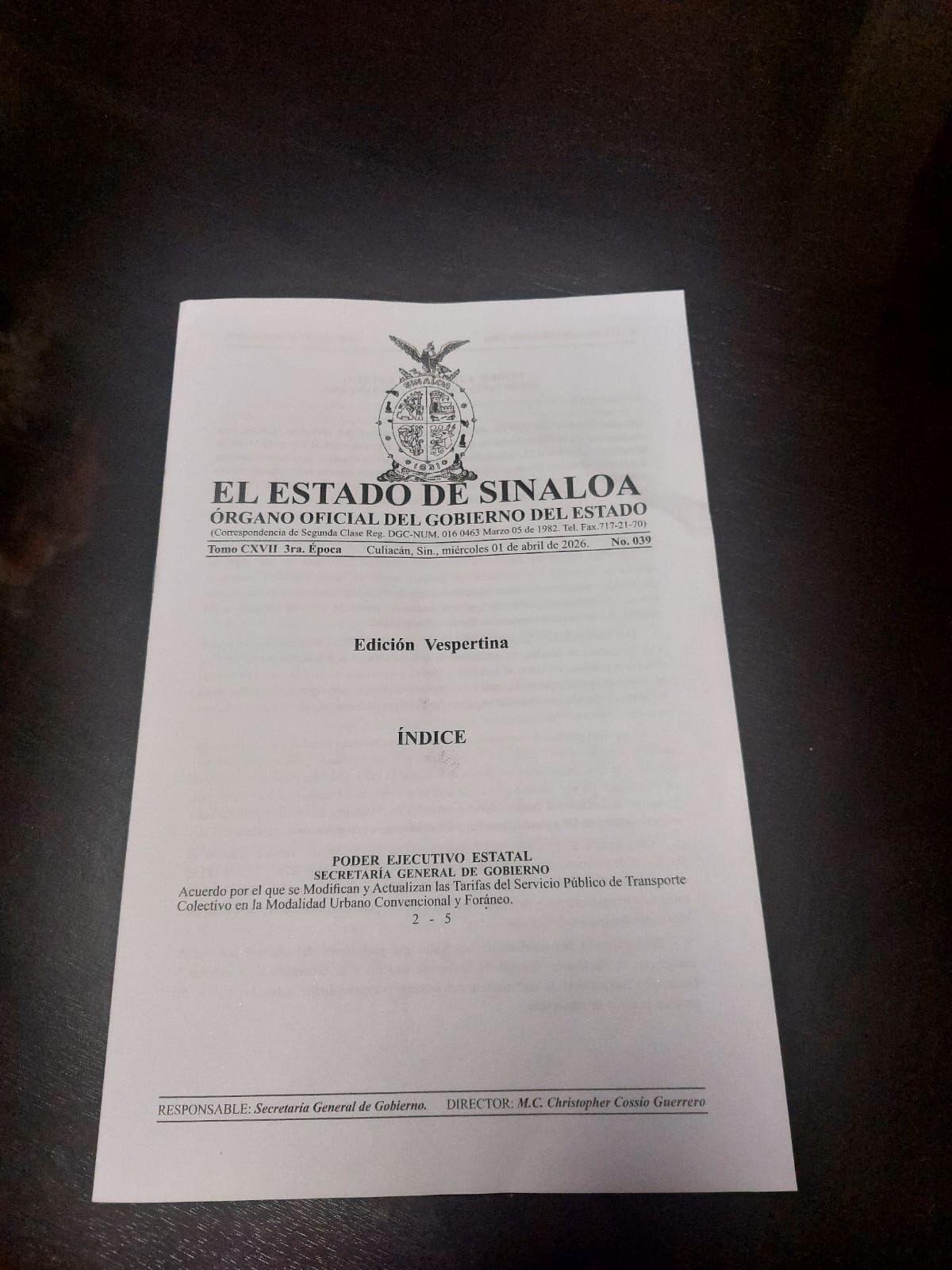 $!Estas serían las nuevas tarifas del transporte público en Sinaloa