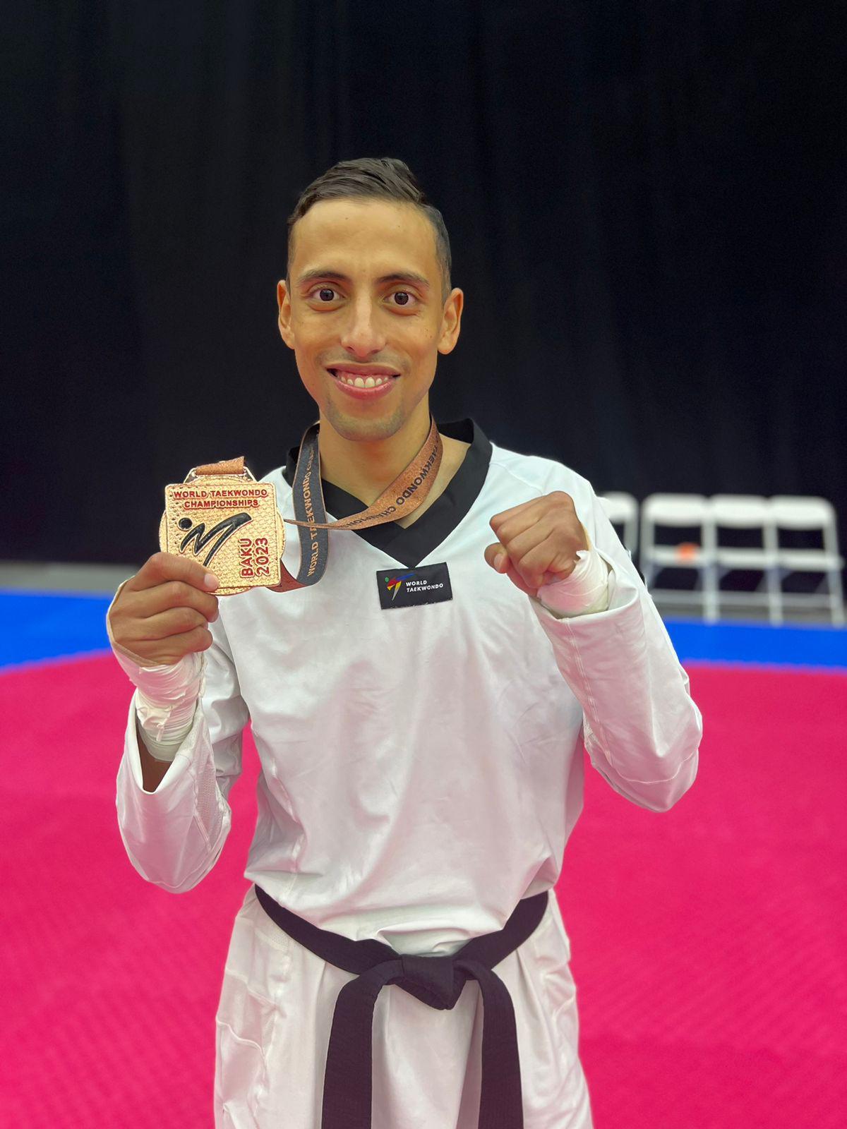 $!Carlos Navarro obtiene bronce en Mundial de Taekwondo Bakú 2023