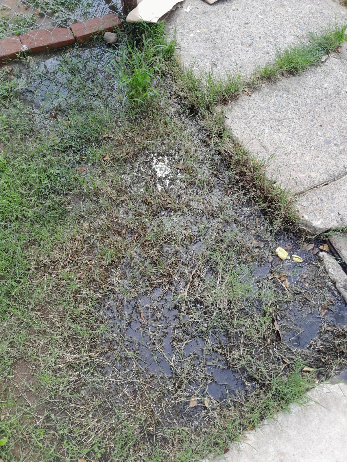 $!Tienen vecinos de Barrancos, en Culiacán, dos meses con fuga de drenaje; Japac no lo ha atendido