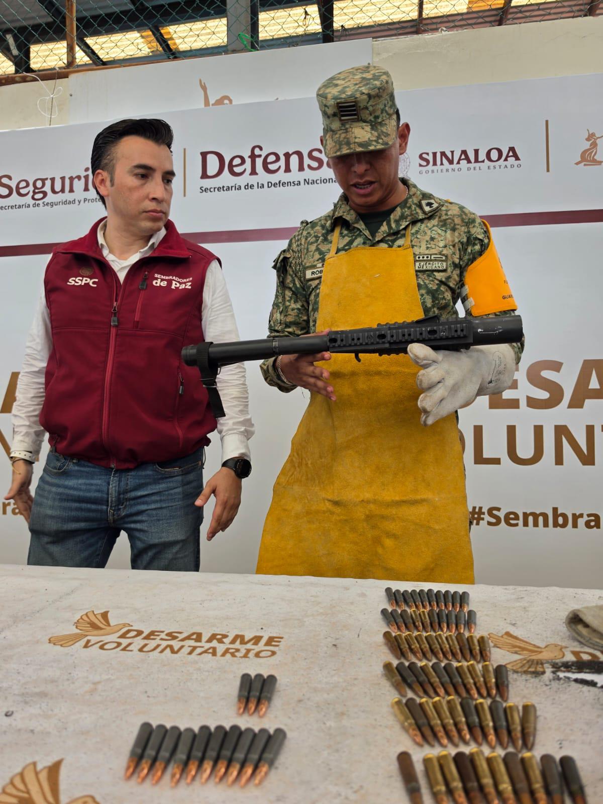 $!Programa de desarme voluntario ha retirado más de 260 mil artefactos del País, 5 mil en Sinaloa