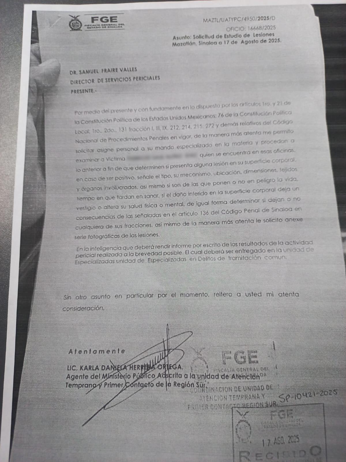 $!Familia de turistas denuncia abuso policial por golpes, robo y secuestro exprés, en Mazatlán