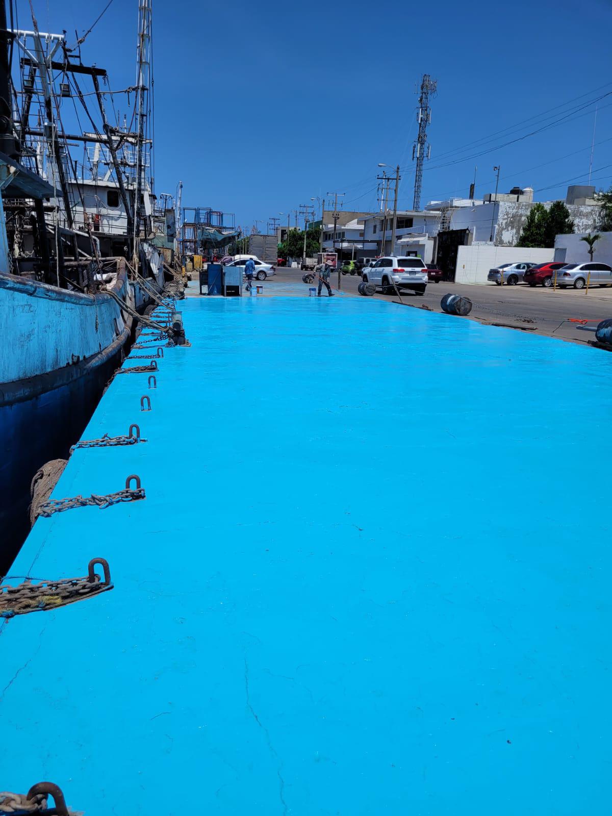 $!En Mazatlán rehabilitan zona de muelle del Parque Bonfil
