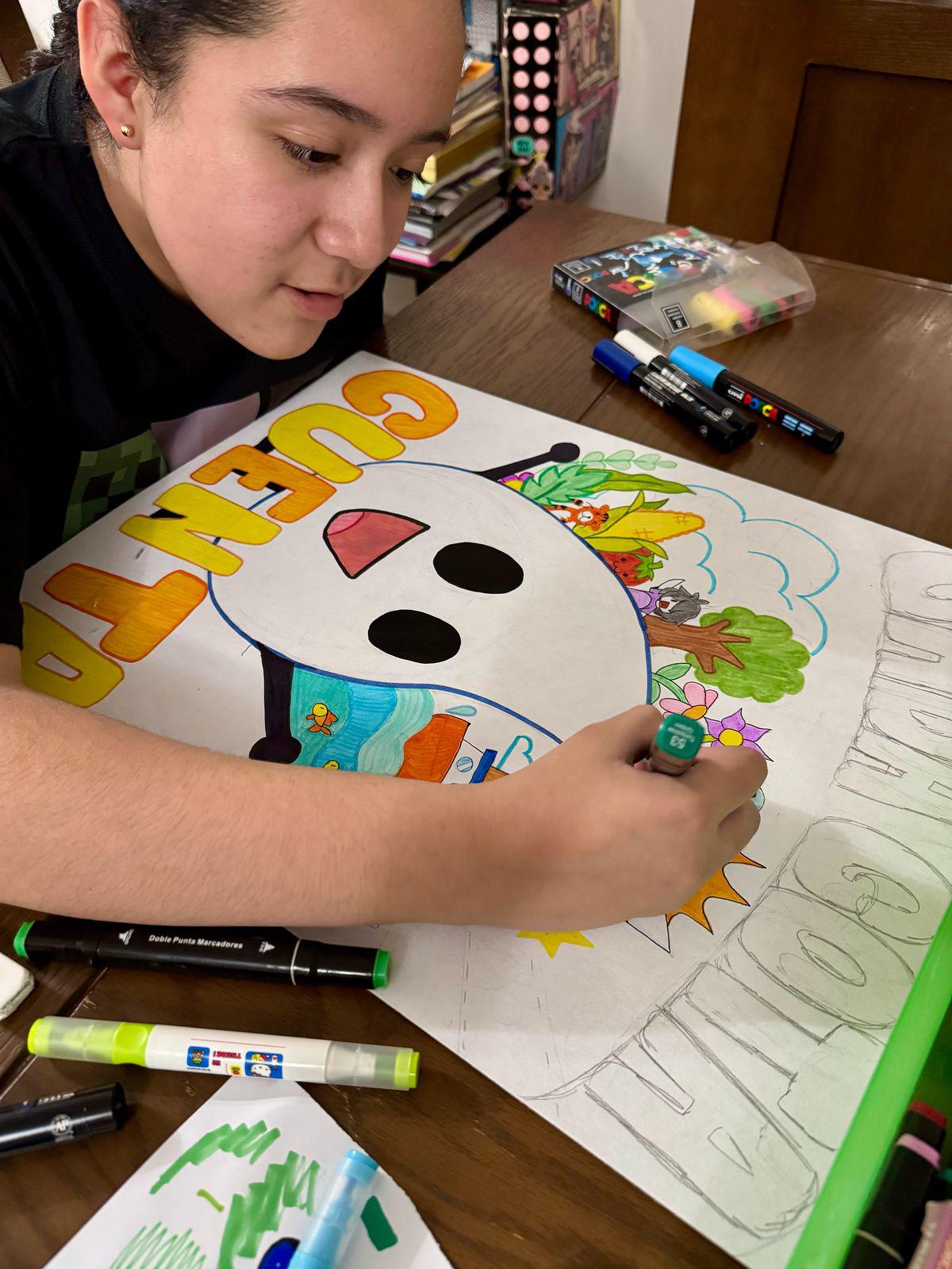 $!La pequeña Alejandra dona premio al CAM 11 tras ganar concurso de dibujo en Rosario