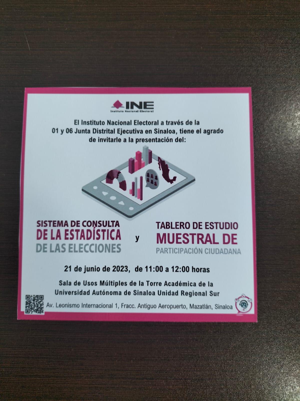 $!Presentará el INE dos herramientas de consulta en tiempo real, en Mazatlán