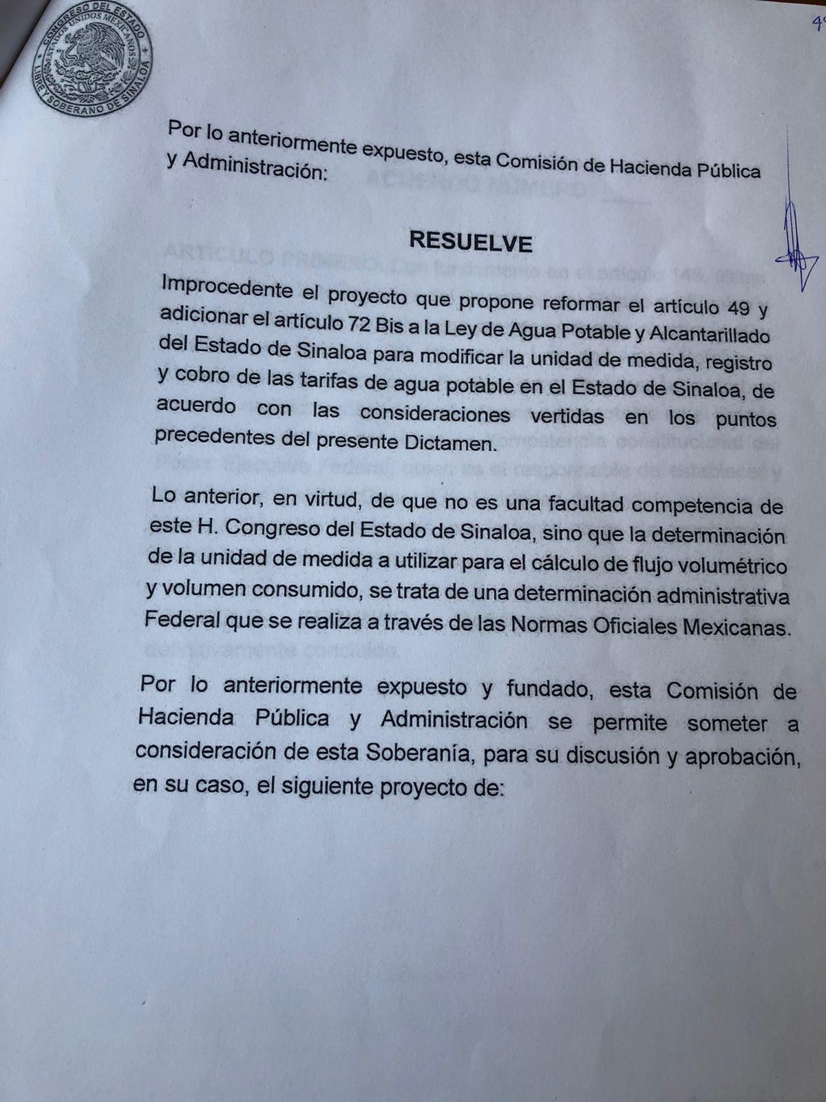 $!Ciudadano demanda a diputados de Sinaloa por rechazar iniciativa para la medición exacta del servicio de agua potable