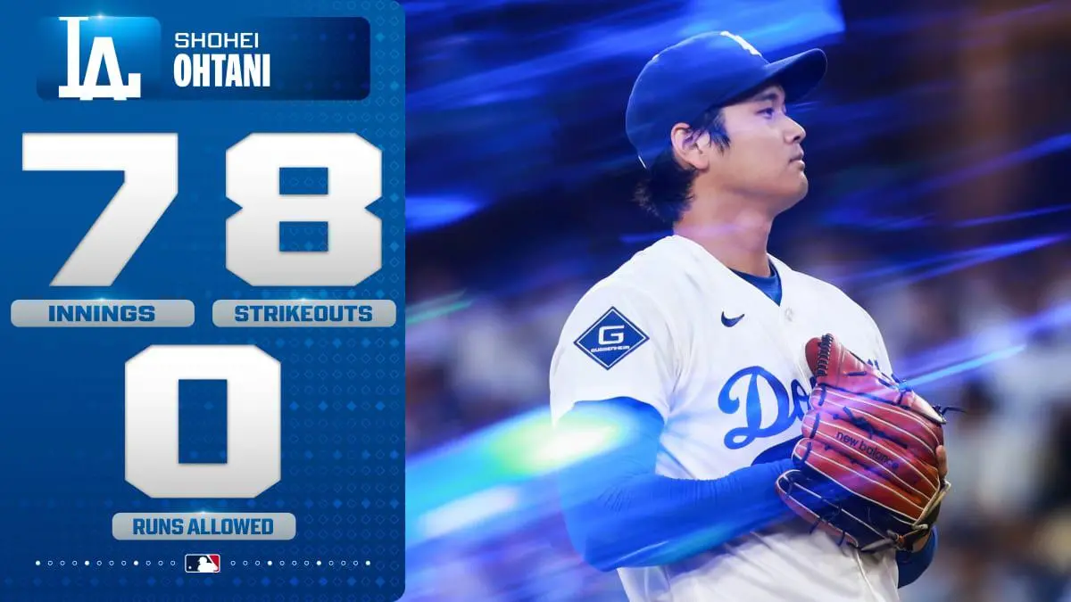$!Ohtani (0.82 de EFE) alarga su histórica racha con 7.0 innings en blanco vs. Gigantes
