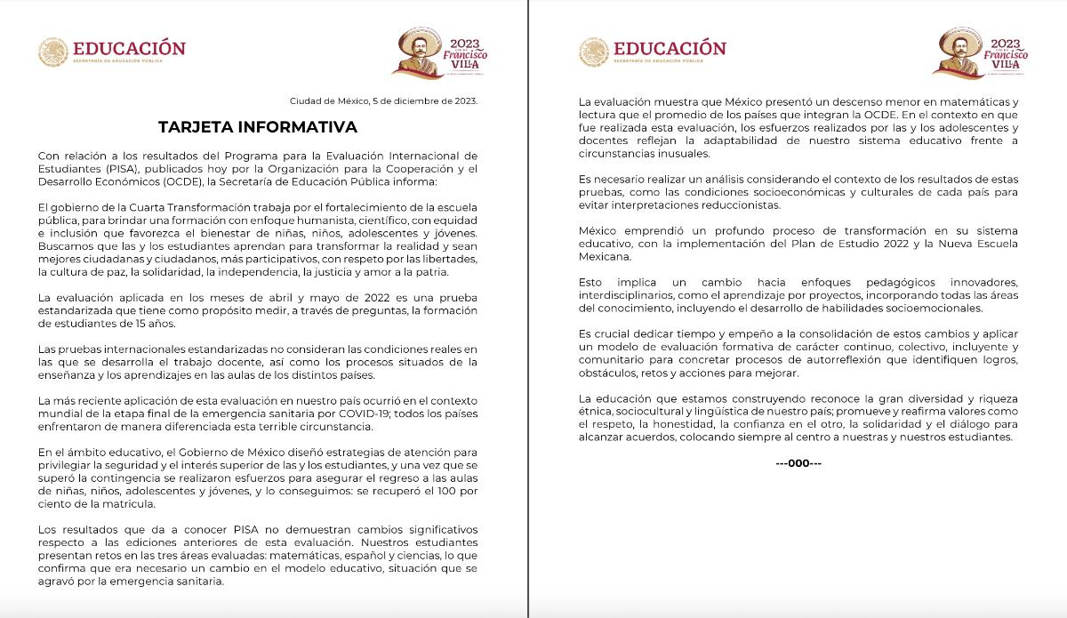 $!Abandonar la prueba PISA es alistar a nuestra niñez y juventud para la década de los 50’s: especialista