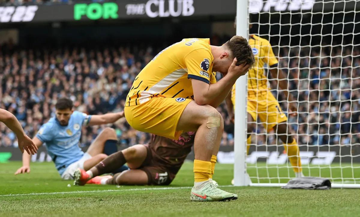 $!Manchester City y Brighton empatan en un vibrante duelo en el Etihad Stadium