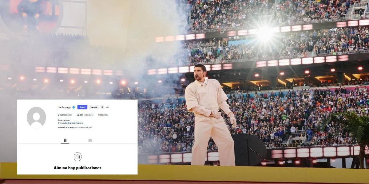 Bad Bunny borra todo su Instagram tras el Super Bowl 2026 y desata teorías  sobre nueva música