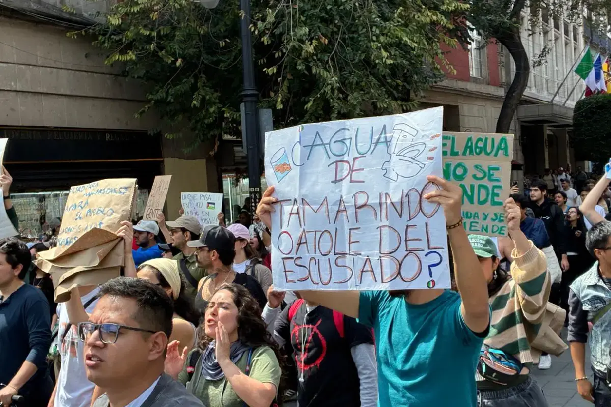 $!Protestan por derecho humano al agua en CDMX; rechazan su privatización en Guadalajara