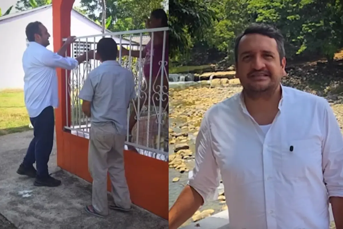 $!Andrés Manuel López Beltrán en sus recorridos en Tabasco.