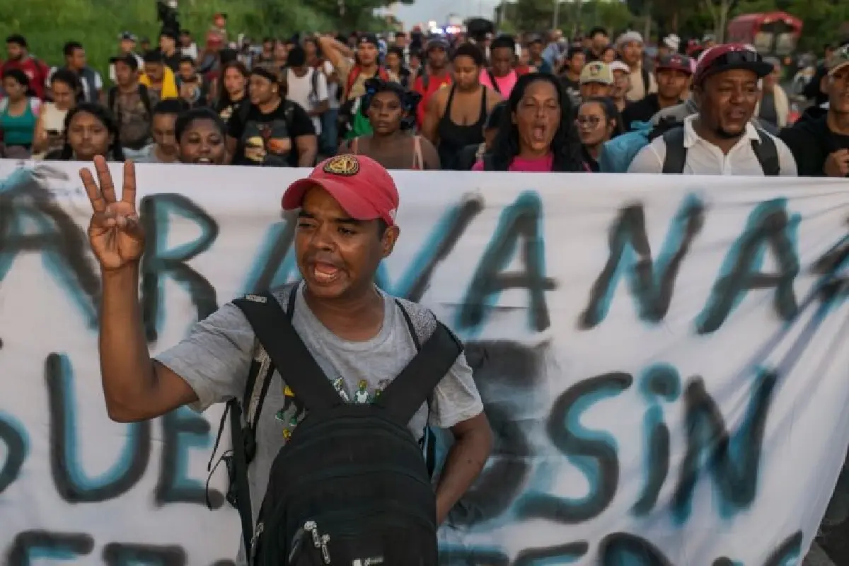 $!La caravana migrante “Sueños sin Fronteras” partió de Tapachula con destino a la CDMX.