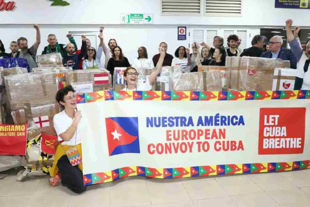 $!‘Cuba no está sola’: Convoy Nuestra América prevé enviar más de 20 toneladas de ayuda humanitaria