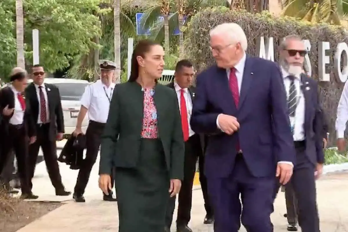 $!Sheinbaum recibe al Presidente de Alemania en Cancún; buscan fortalecer cooperación e inversión