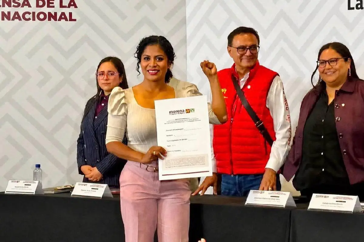 $!Montserrat Caballero, aspirante del PT a la gubernatura de Baja California, acusa a aspirantes de Morena de violar las reglas de la convocatoria.