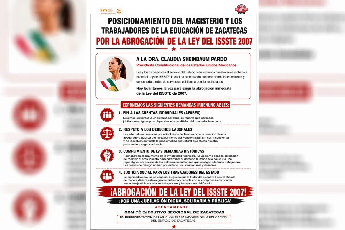 $!Los docentes anunciaron que buscarían plantear sus demandas de forma directa a la presidenta.