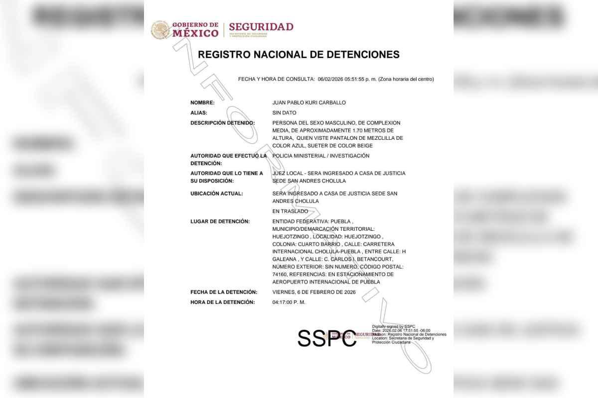 $!Detienen a Juan Pablo Kuri, ex dirigente del Partido Verde en Puebla