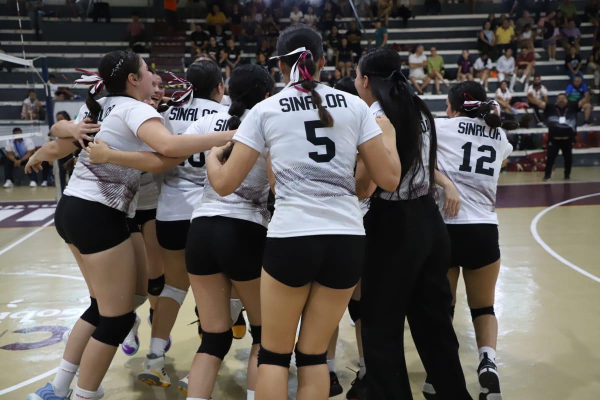 $!Sinaloa se baña de oro en voleibol de sala femenil en la Olimpiada Nacional