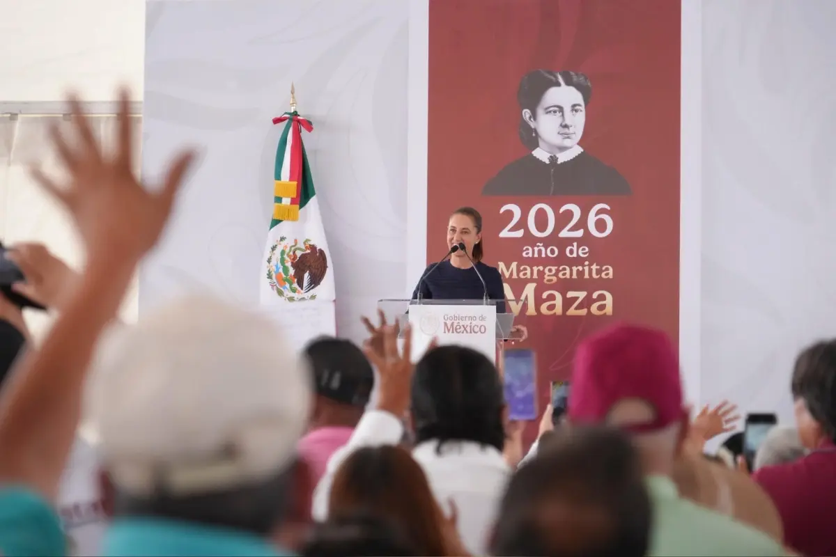 $!‘Nos toca defender la patria’: Sheinbaum hace llamado desde la frontera en Chihuahua