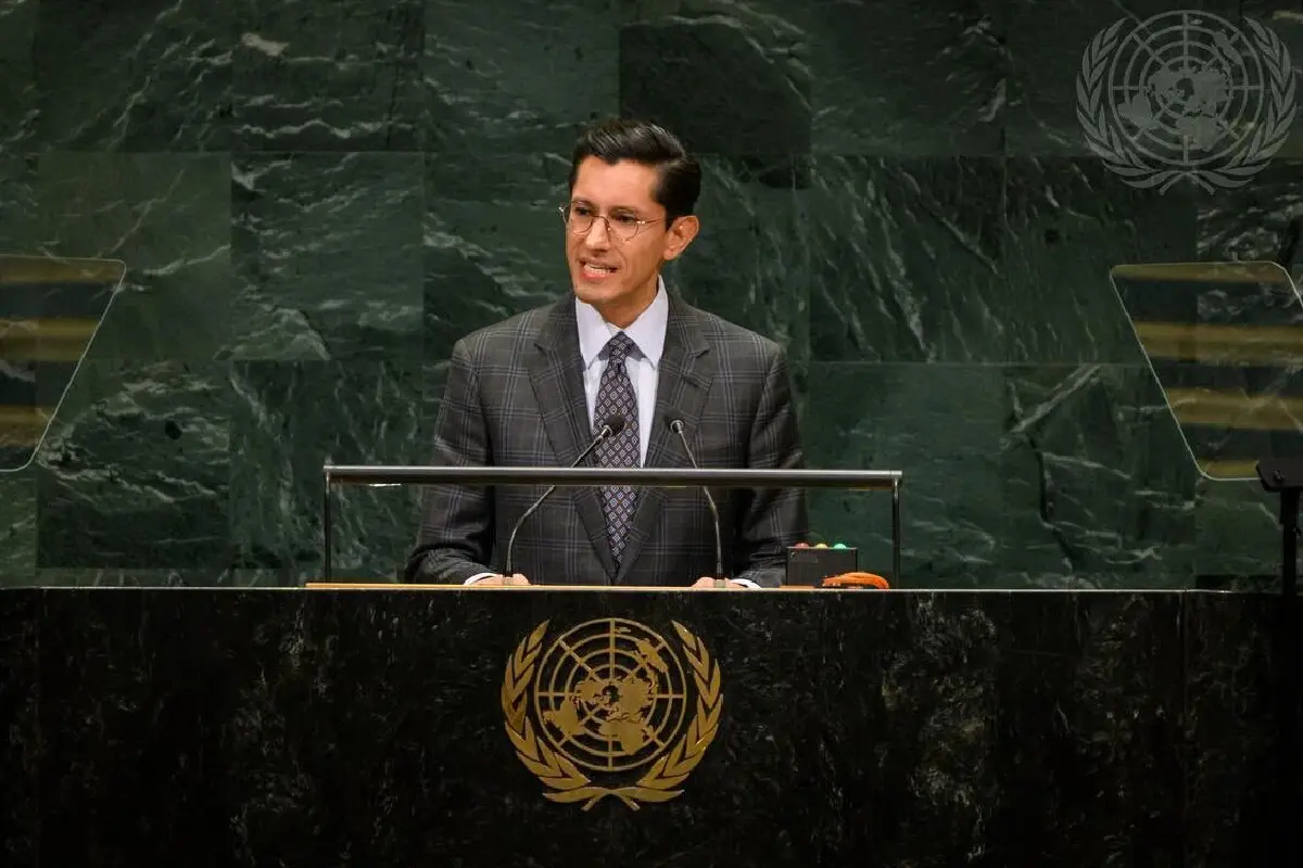 $!El canciller Velasco acudió a la Asamblea General de la ONU en representación de la presidenta Claudia Sheinbaum.
