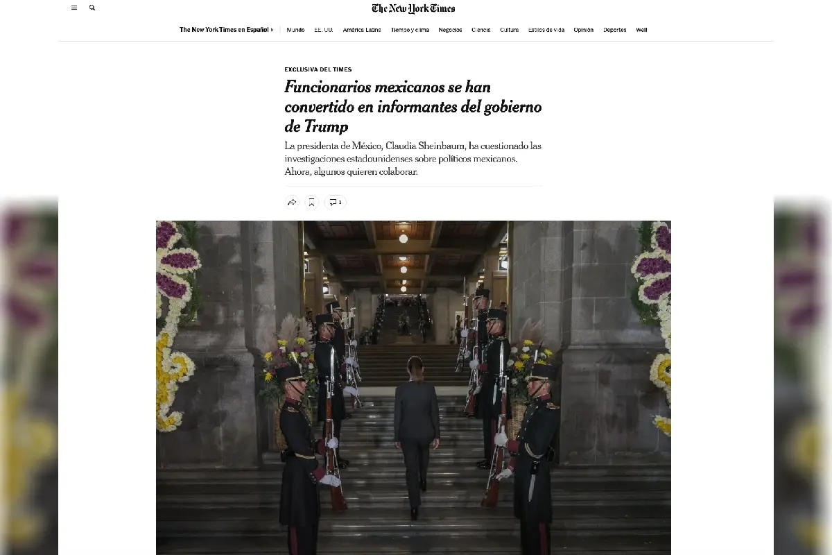 $!Gobierno de Tamaulipas niega señalamientos contra Américo Villarreal tras reportaje de The New York Times