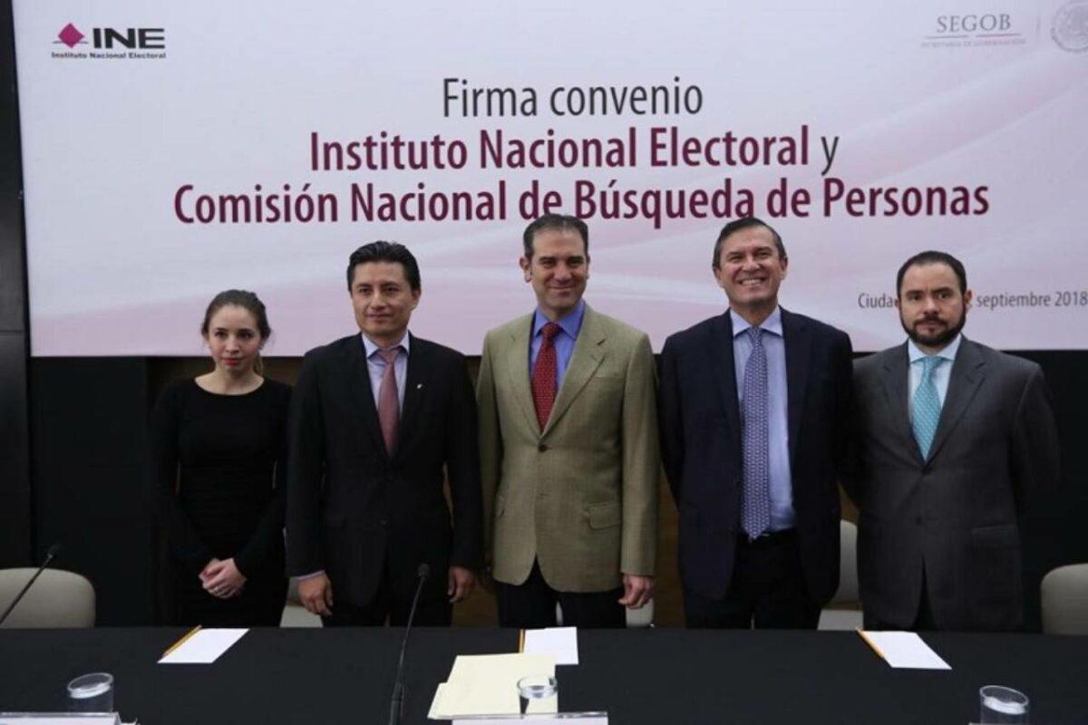 $!Firma del convenio para el intercambio de datos biométricos entre el INE y la Comisión Nacional de Búsqueda.