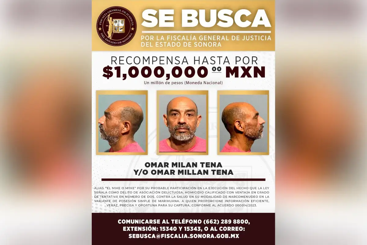 $!Ofrecen recompensa de $1 millón por cada reo fugado de penal en Sonora