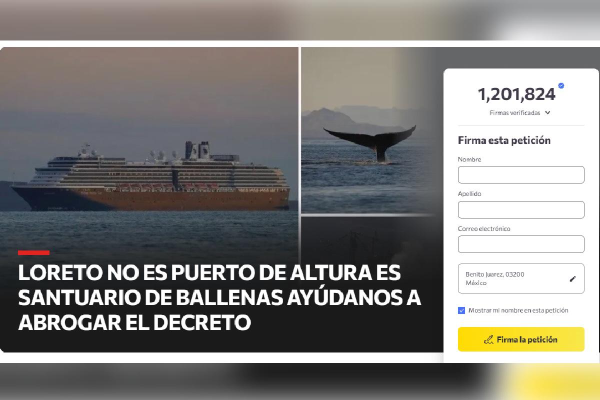$!Nakawe Project lanzó la campaña “Loreto no es un puerto de altura es un santuario de ballenas. Ayúdanos a abrogar el decreto”.