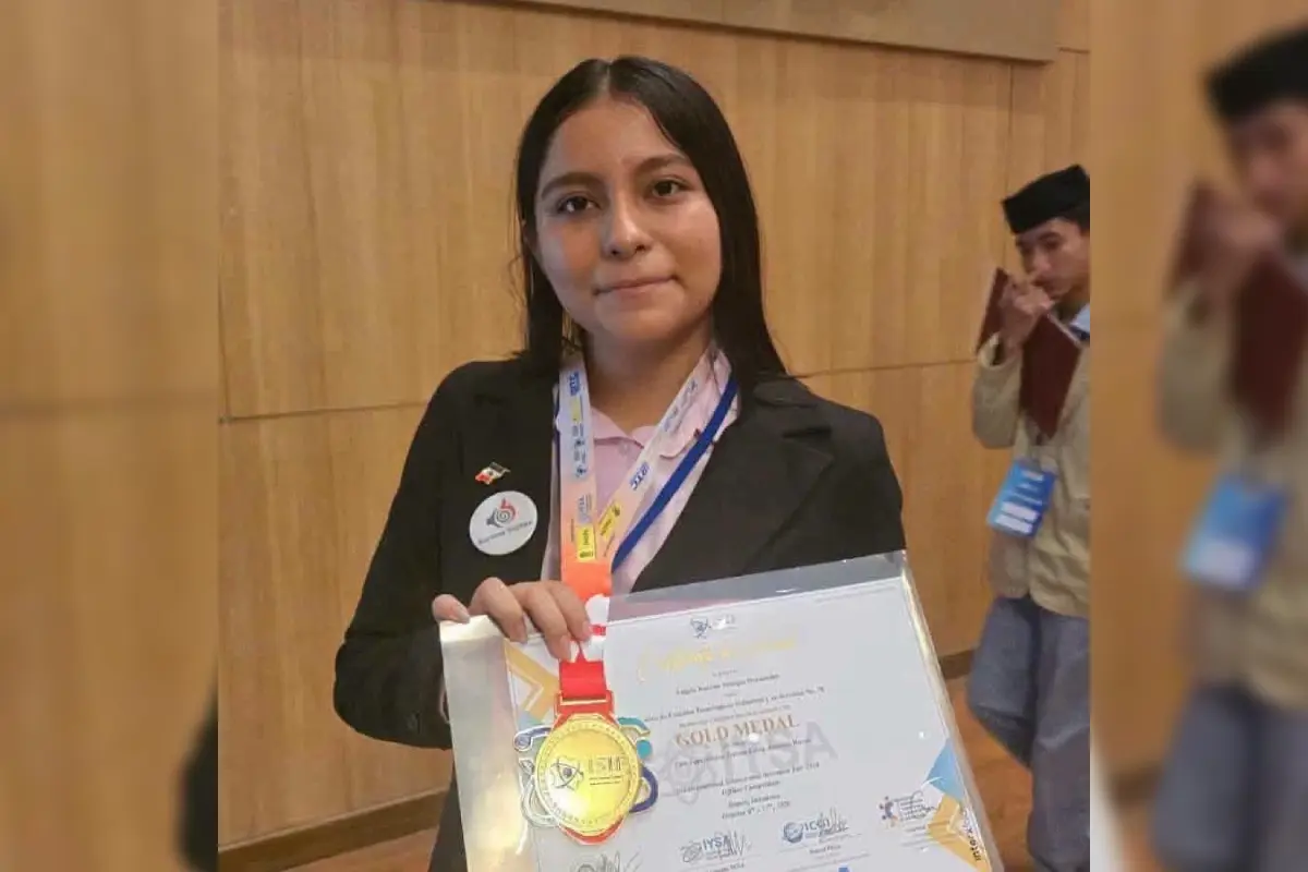 $!Ángela Karime, la estudiante que ganó medalla de oro en Indonesia por crear un extintor acústico
