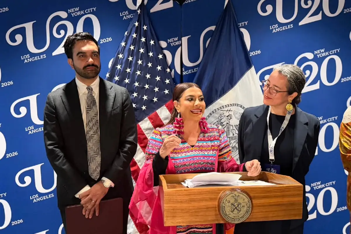 $!Brugada presenta en Nueva York políticas de vivienda y cuidados de CDMX