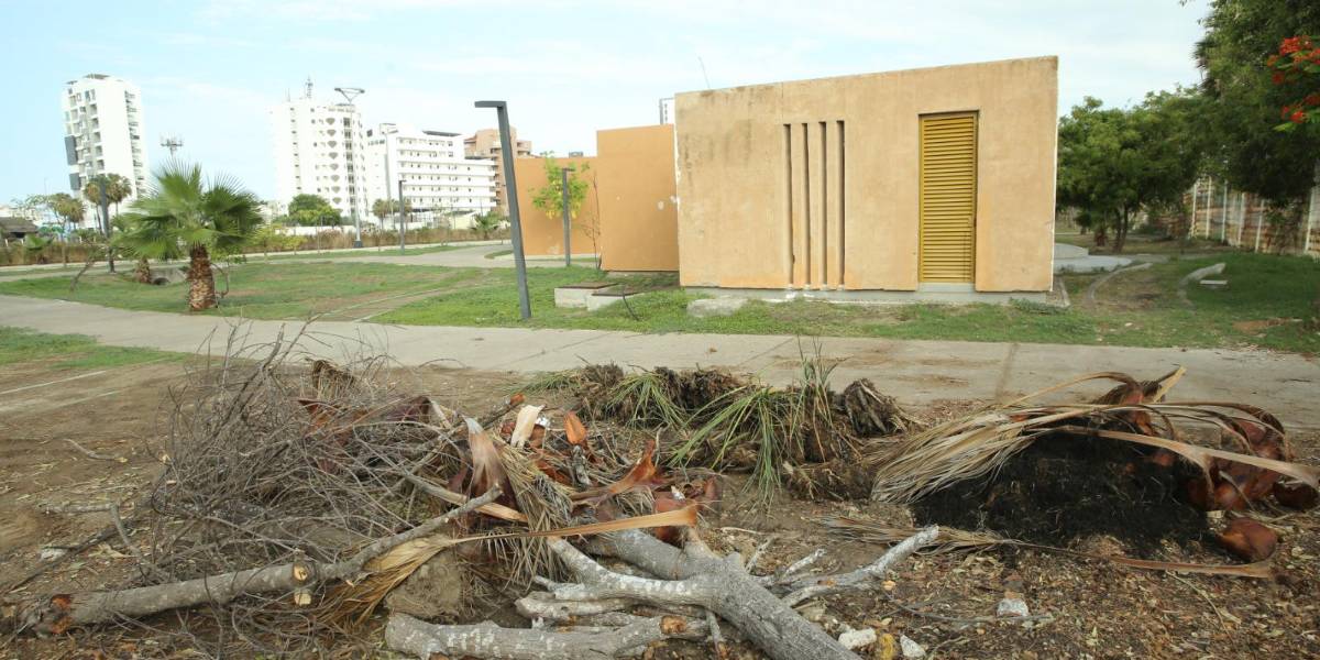 Parque Central de Mazatlán presenta abandono y daños visibles en sus instalaciones