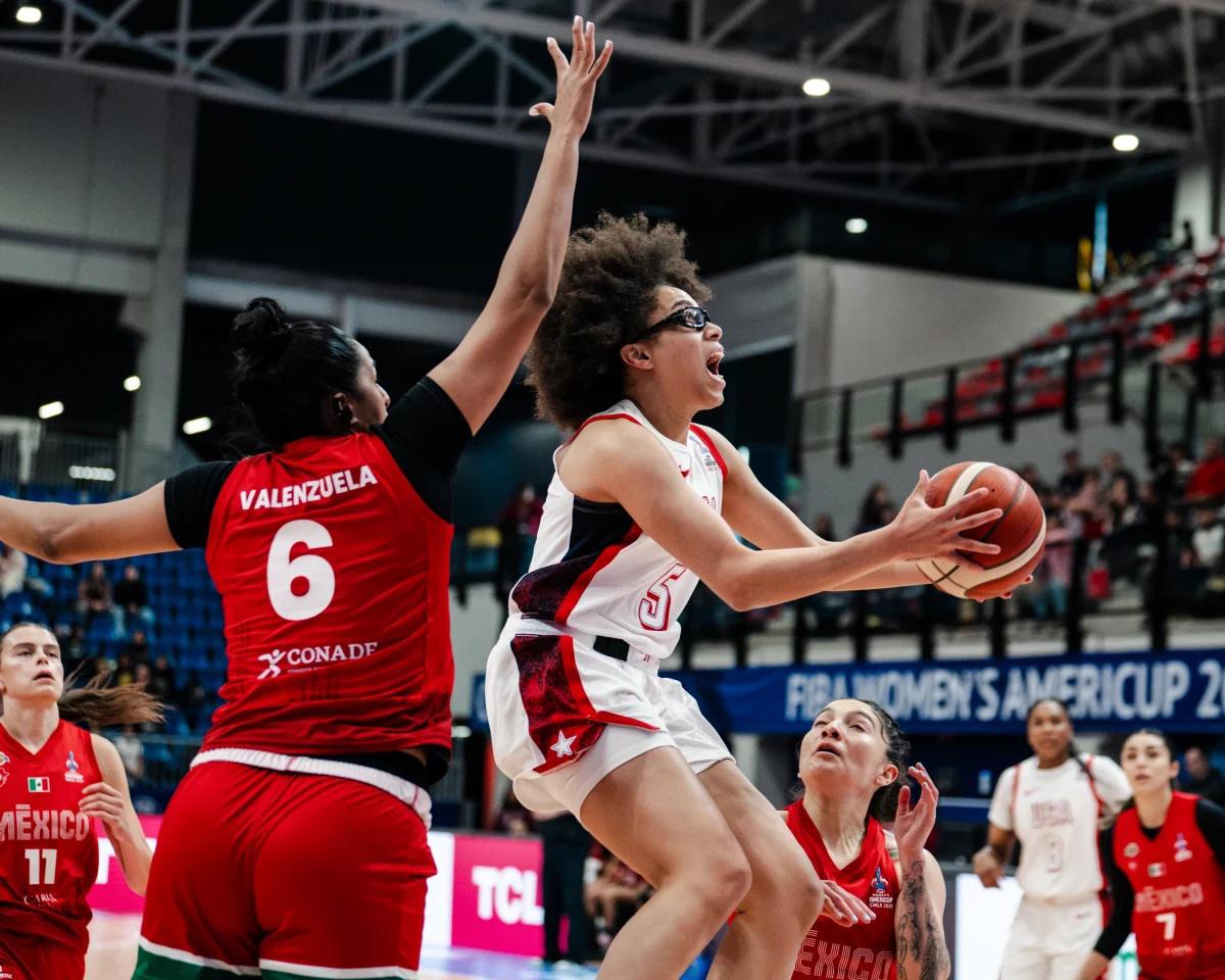 $!México cierra con derrota ante Estados Unidos, pero Mariana Valenzuela mantiene presencia sinaloense en la AmeriCup Femenina 2025