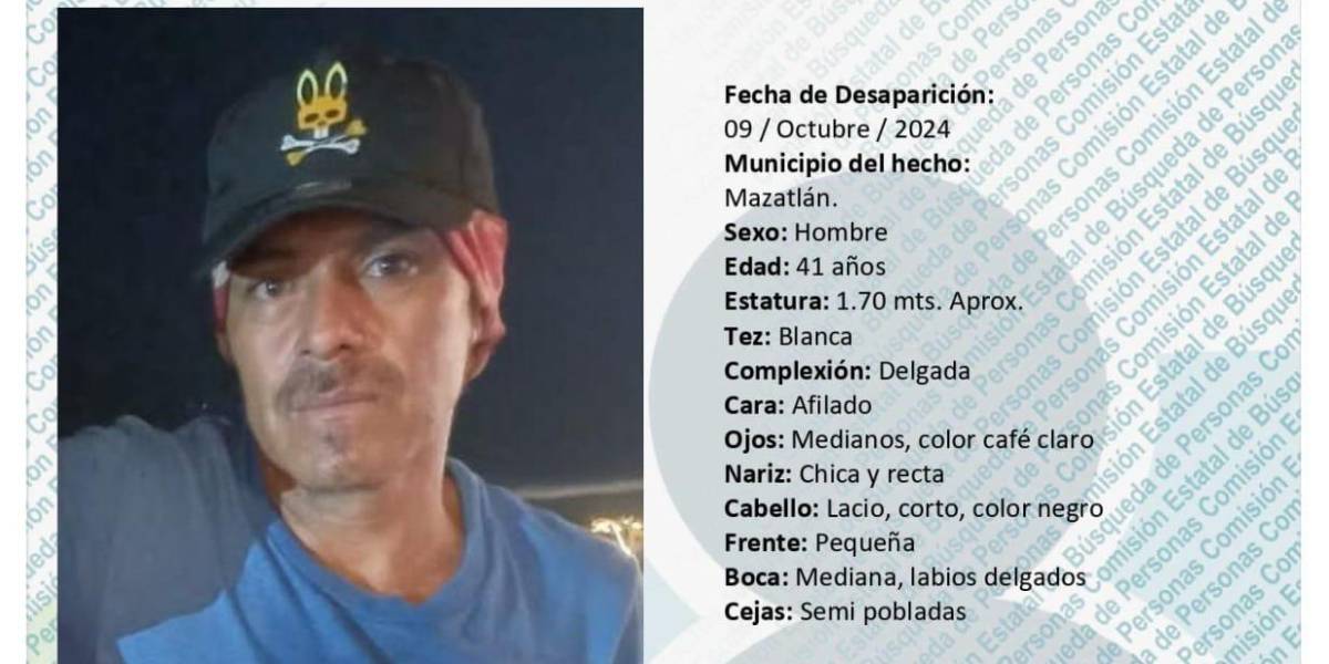 Otro desaparecido en Mazatlán, se trata de Martín César Alvarado Chávez Otro desaparecido en Mazatlán, se trata de Martín César Alvarado Chávez
