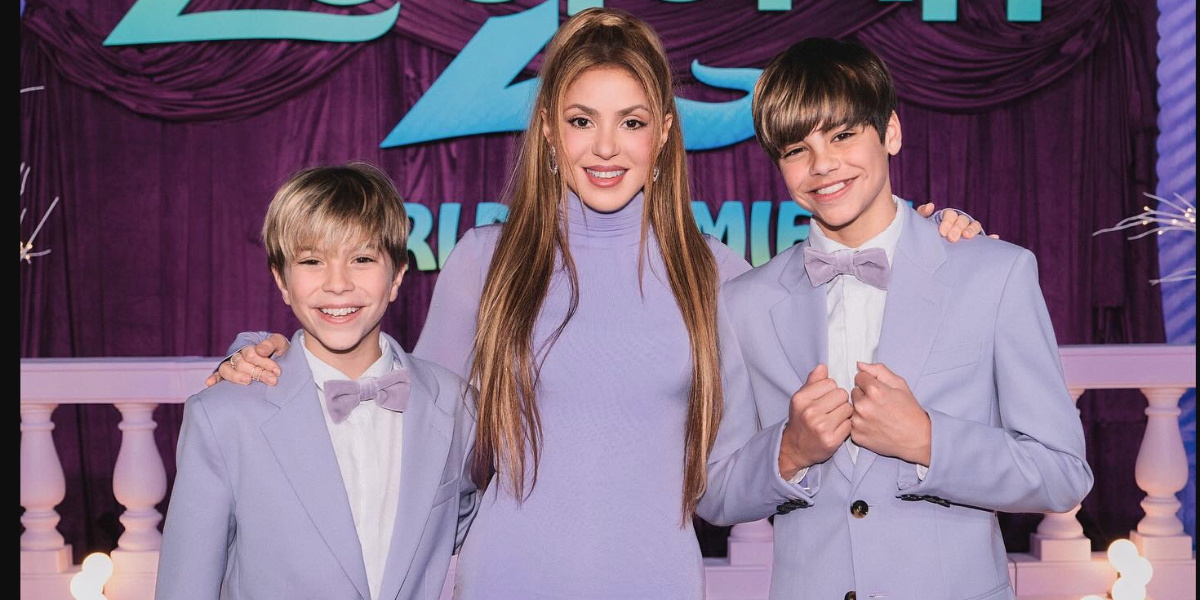 Acude Shakira a la premier de 'Zootopia 2' con sus hijos Sasha y Milán