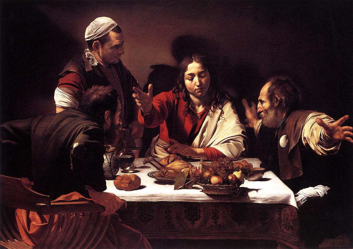 $!Caravaggio La Cena de Emaús, 1601.