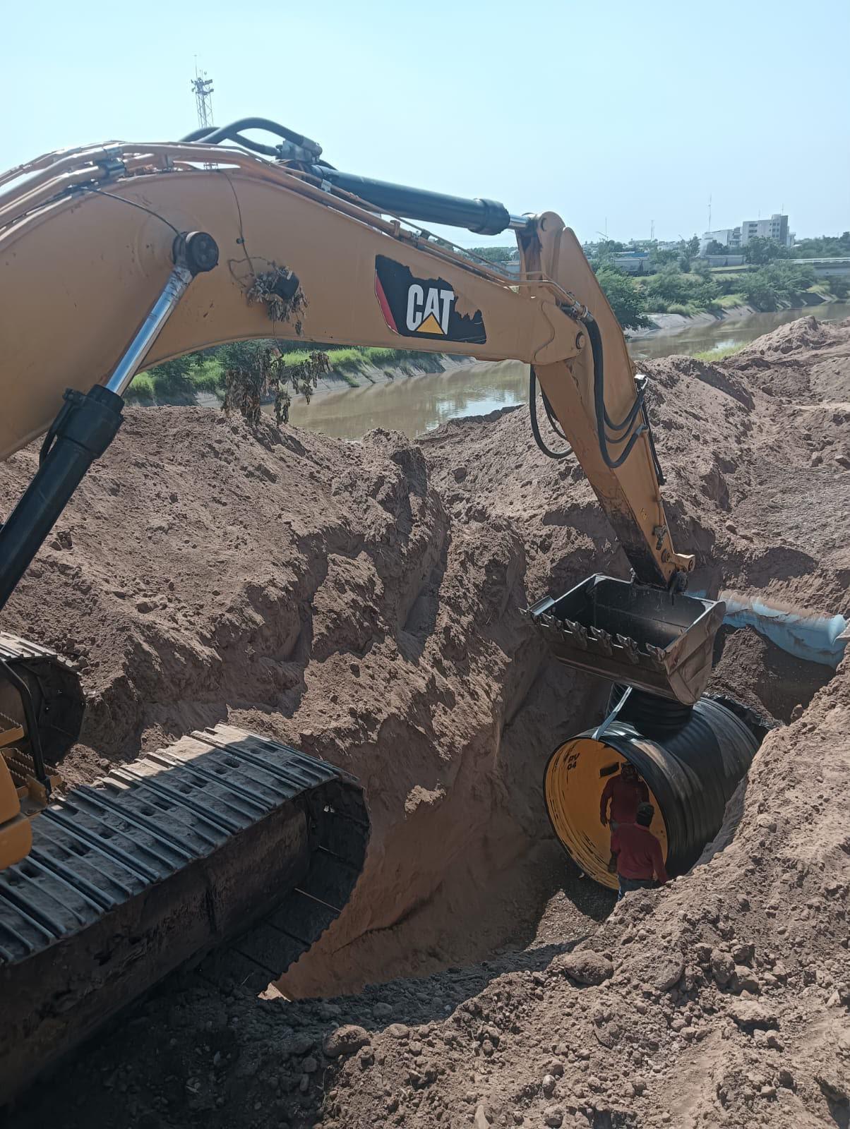 $!Rehabilitan emisor Rubí con 30% de avance en Culiacán; esperan culminar en diciembre