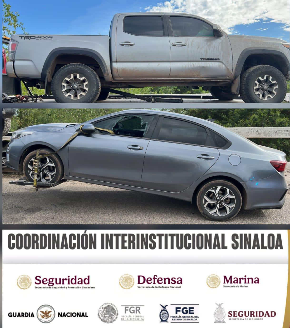 $!Aseguran 8 vehículos con reporte de robo en Pericos, Mocorito