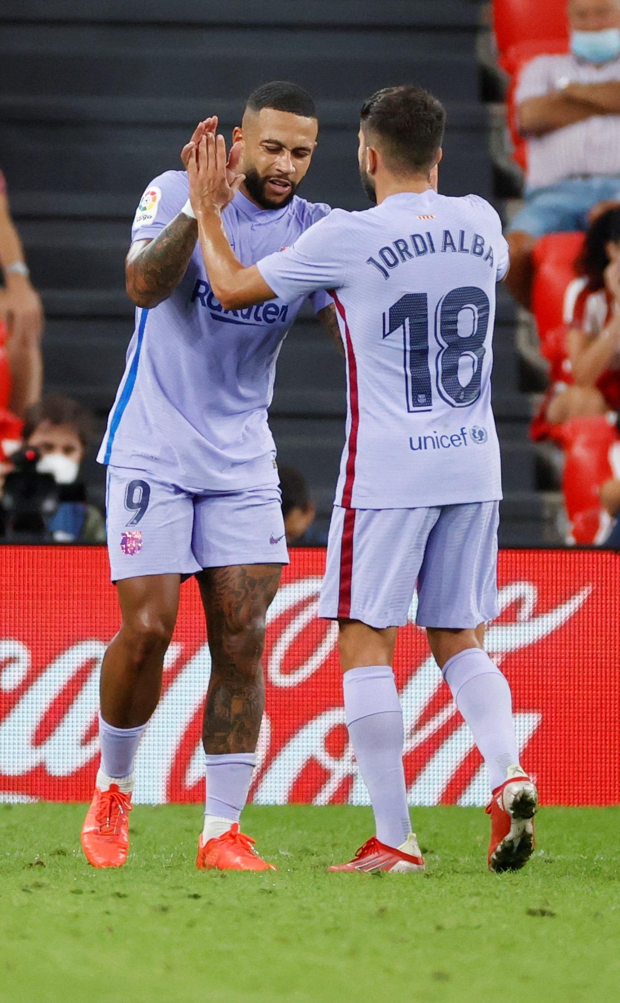 $!Barcelona y Bilbao firman el empate en San Mamés con partidazo de Memphis Depay