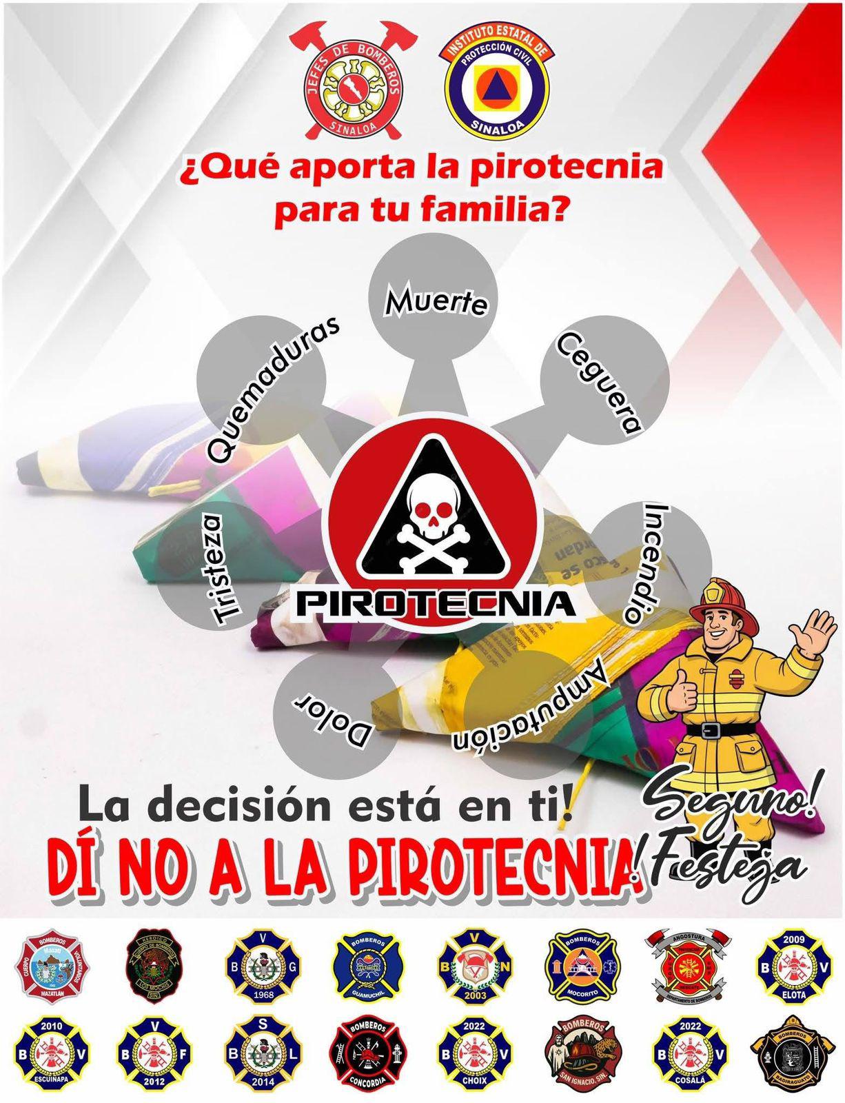 $!Cuerpos de Bomberos de Sinaloa impulsan la campaña ‘Festeja Seguro’ durante el Operativo Guadalupe-Reyes